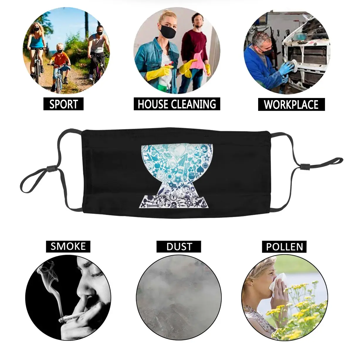 

Keyhole Kingdom Hearts Casual Mouth Face Mask