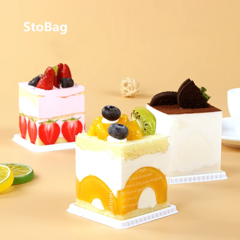 StoBag 50 шт в наборе прозрачные западная точка торт с жесткими краями фруктовый