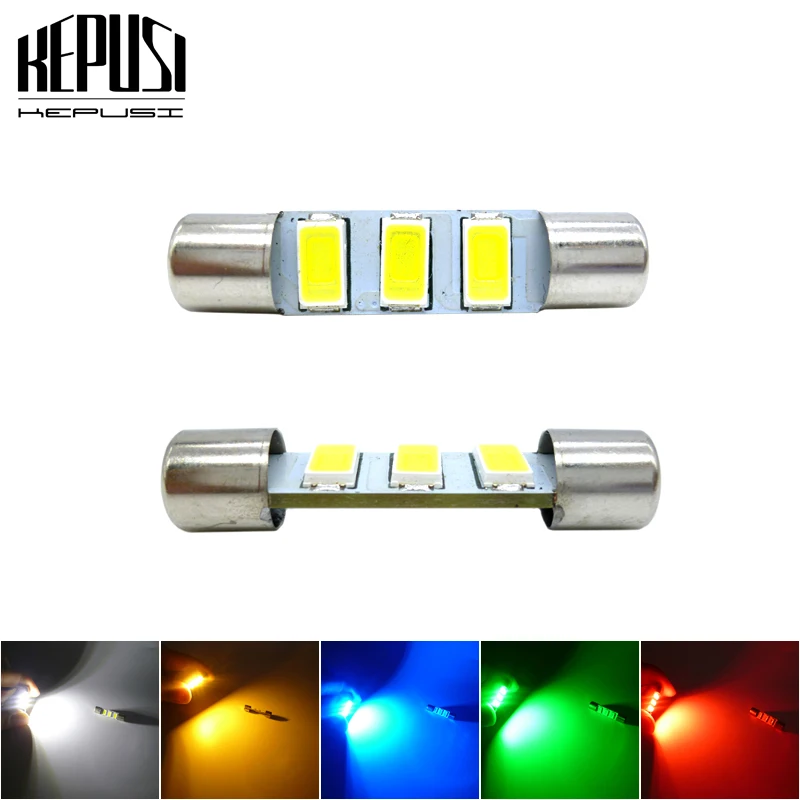

2x White 28mm 29mm 5630 3SMD Fuse Vanity Mirror Light Bulb Festoon 6614 Fuse LED Light 6641 Car Interior Sun Visor Vanity Light