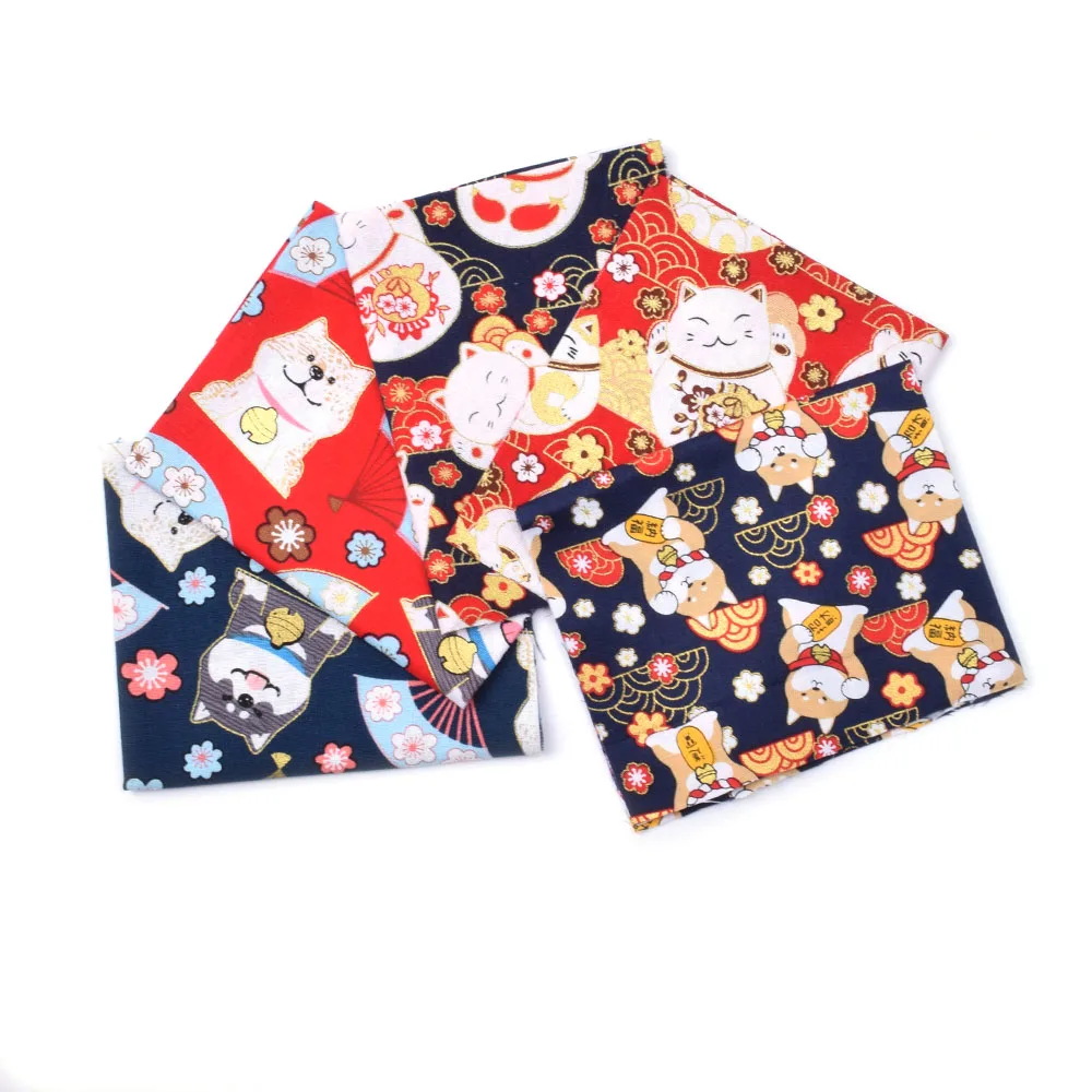 

DIY 5pcs/lots 20x25cm Zephyr Cat Pattern 100% Cotton Pur-cut Patchwork Fabric Bundle Sewing Quilting Crafts for Handmade