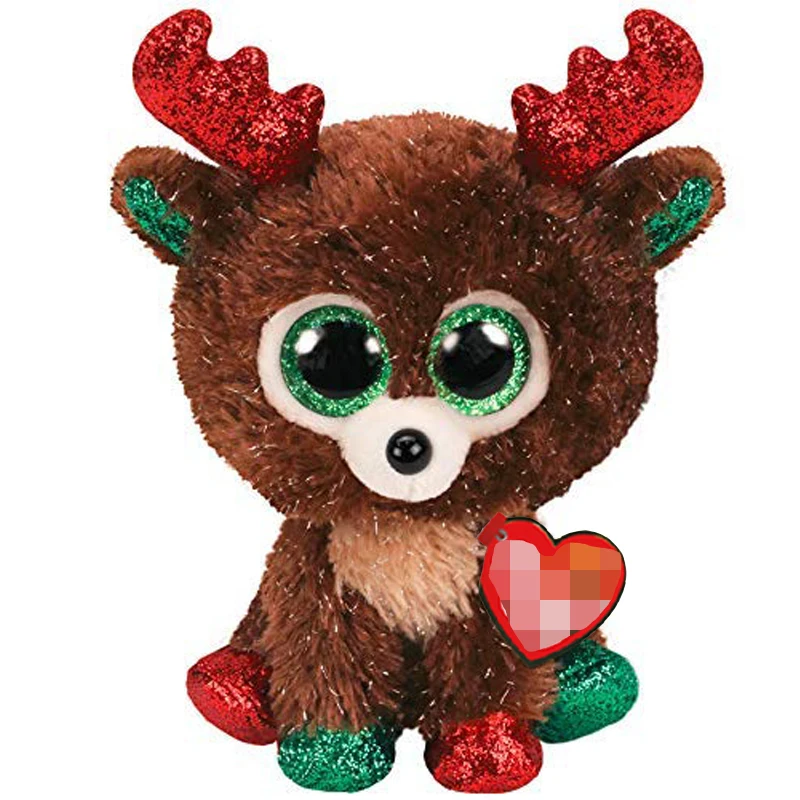 

Ty Fudge The Reindeer Plush Animal Toys Christmas Special Stuffed Doll Gift 15cm