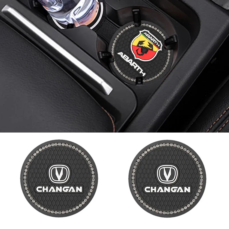 

1Pc Diamond Car Coasters Silica Gel Anti-slip Pad Mat For Changan cx70 cs15 cs35 plus cs55 cs35 hunter alsvin car accessories