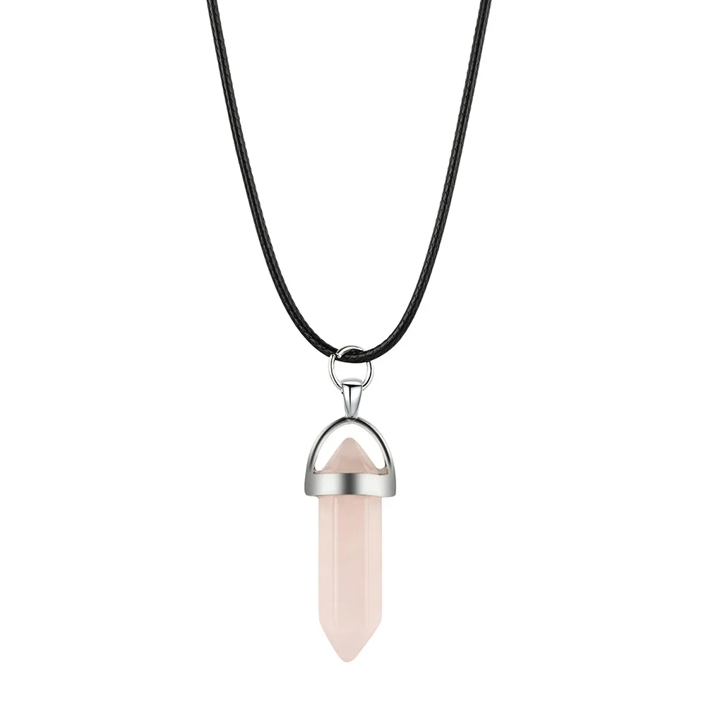 Длинная цепочка ожерелье модное ювелирное изделие натуральный кварцевый