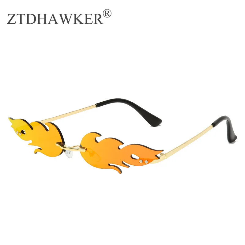 Солнцезащитные очки женские без оправы аксессуар с яркими металлическими