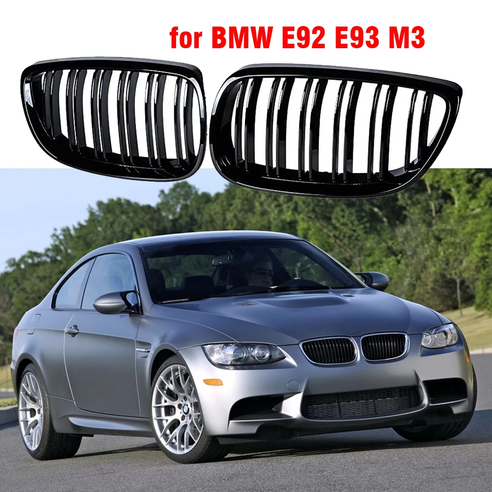 Передние растворы спортивный гриль решетка черного цвета для BMW E92 E93 M3 2006-2009 08-13