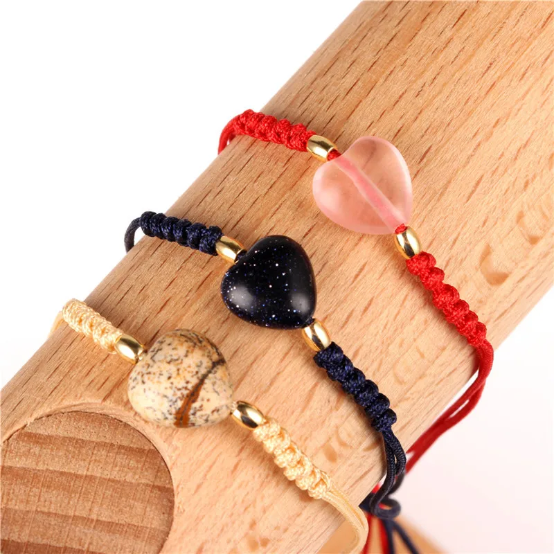 Sale1PC женский китайский узел сердце веревочная цепочка на удачу очаровательные