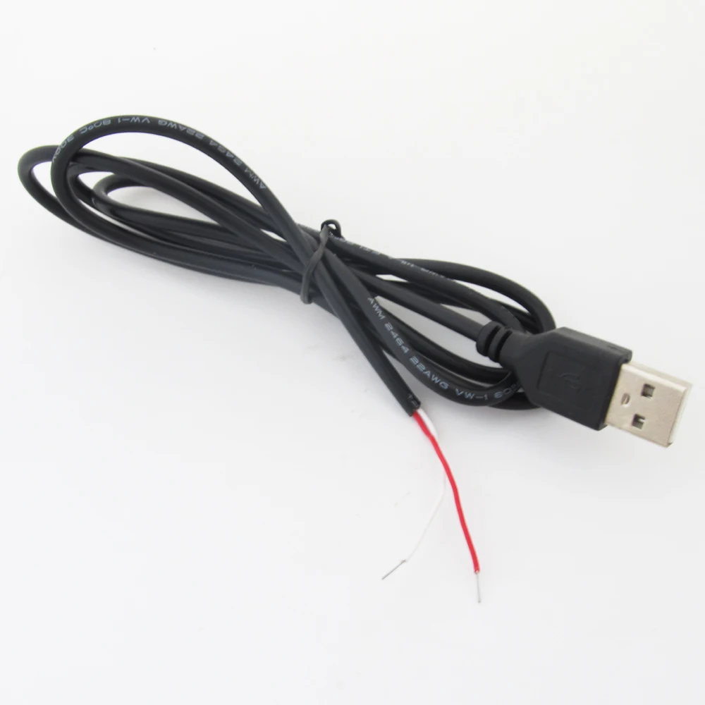 1 шт. м/3.3ft черный 28AWG USB A штекер 2 провода видео телефон двери Мощность кабель