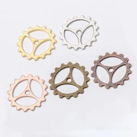20pcs 5 colors gear steampunk charms pendants supplies for diy necklace bracelet jewelry making accessories