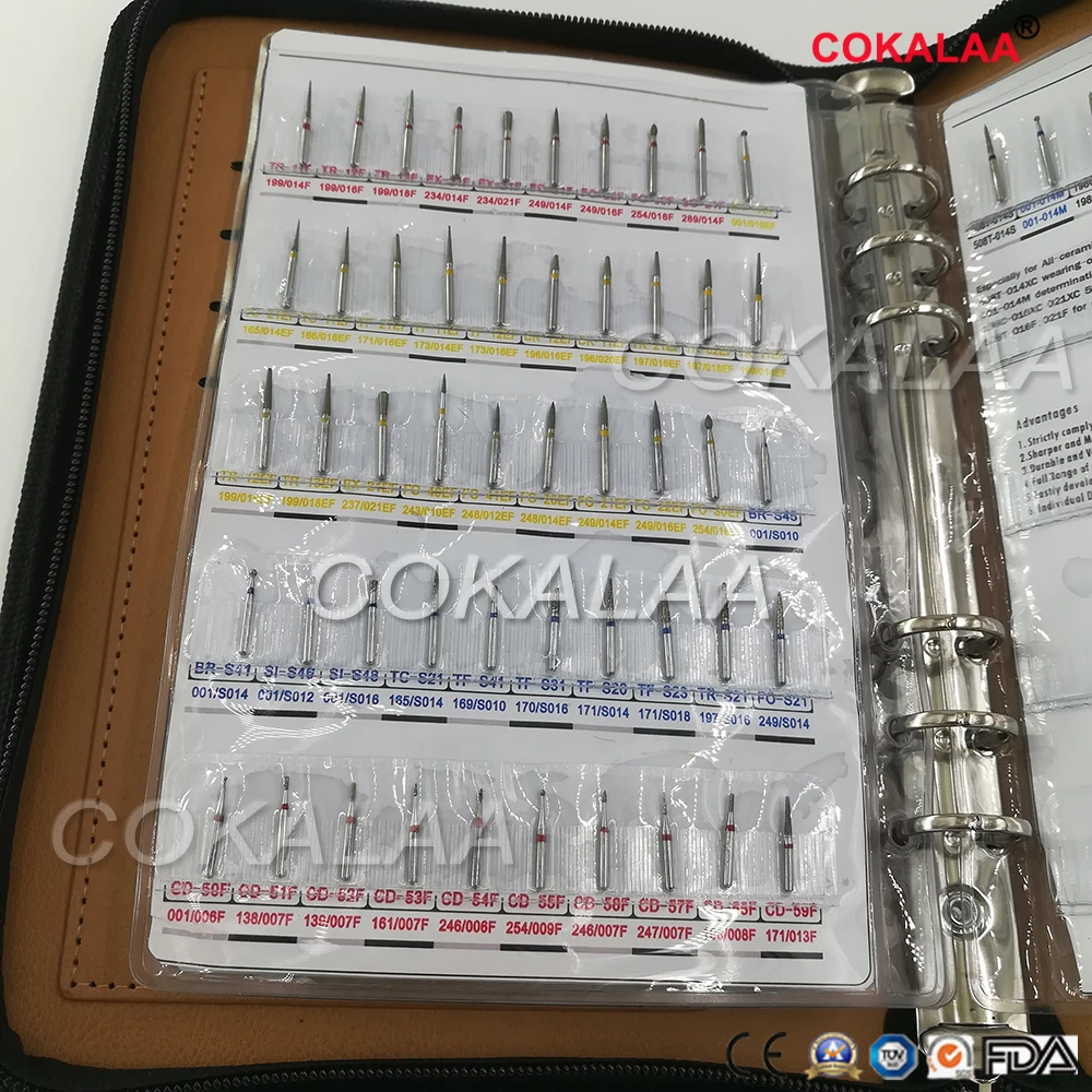 

210 pcs Dental diamond bur book, 210 models diamond bur catalog dental material FG burs for Sample display