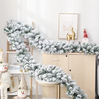 2 7m christmas garland wreath artificial plants xmas home party christmas decoration pine tree rattan hanging ornament