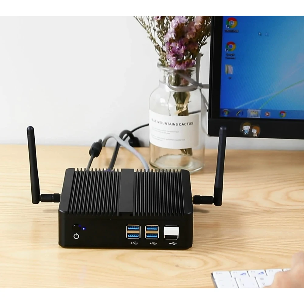 XCY безвентиляторный мини ПК Windows 10 Core i5-4200Y i3-4010Y микро компьютер HDMI VGA WiFi Настольный игровой офис бытовой usb ПК