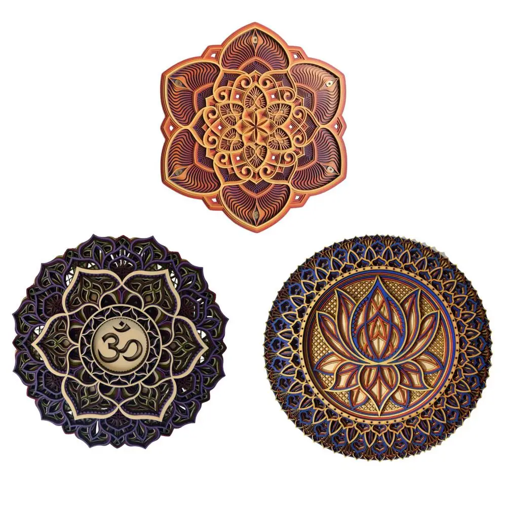 

Bohemian Metal Mandala Flower Wall Art Decor Mandala Lotus Appearance Exotic Bohemian Style Iron Art Wall Decor For Home Books