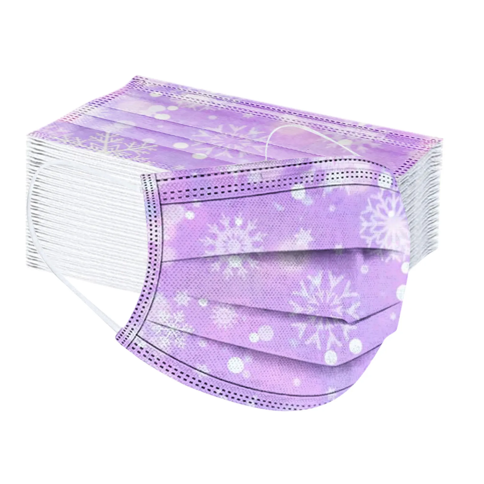 50PCS Unisex Mondkapjes Christmas Snowflake Print Disposable s Adults 3 Layer mascarilla Monder Scarf Halloween Cosplay MasK - купить по