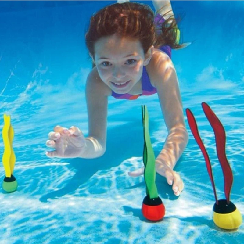 

Y4UD Bathtub Toy Outdoor Water Toy Seaweed Diving Toy Swimming Pool Dive Toy Set Sports Training Toys Bath Toys for Baby Kids