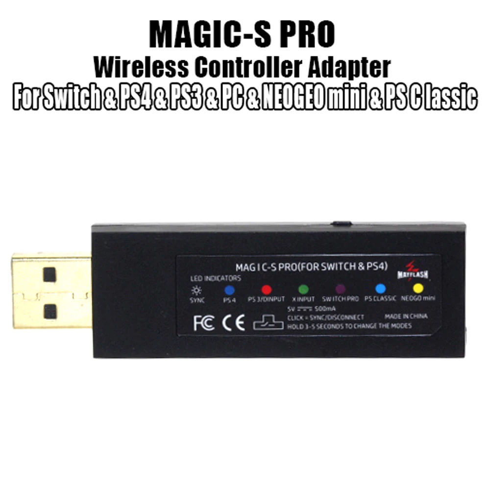 Адаптер беспроводного контроллера MayFlash MAGIC-S PRO для Nintendo Switch/PS4/PS3/NEOGEO mini/PS Classic Logitech