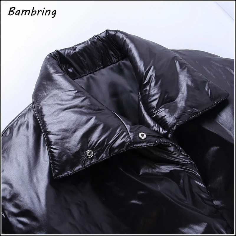 

Women Thick Warm Lightweight Down Jacket Lady Fashion High Street Long Sleeve Pocket Outerwear Tops Winter Thick Cotton Overcoat