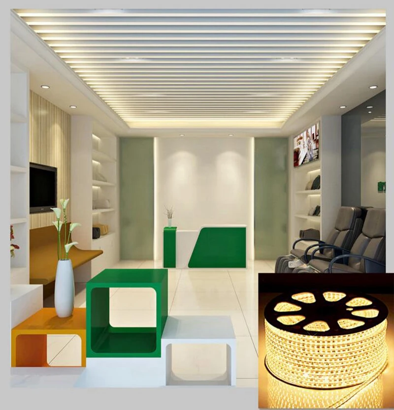 

Dimmable LED Strip Light 220V 4040 1-30m Waterproof led strips Flexible Kitchen Outdoor Garden LED Light Tape With EU Plug