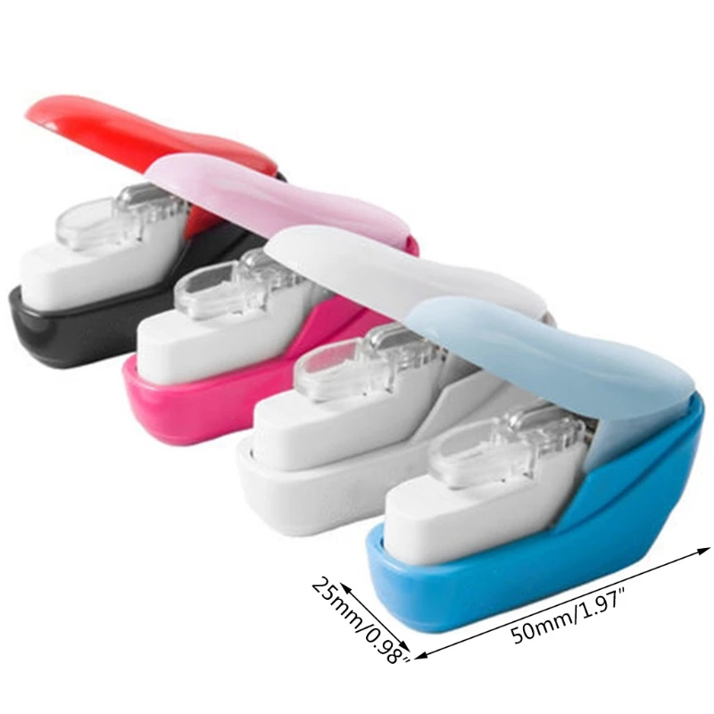 

Color Stapleless Stapler Book Paper Stapling Stapler Mini Portable No Staples School Office Supplies