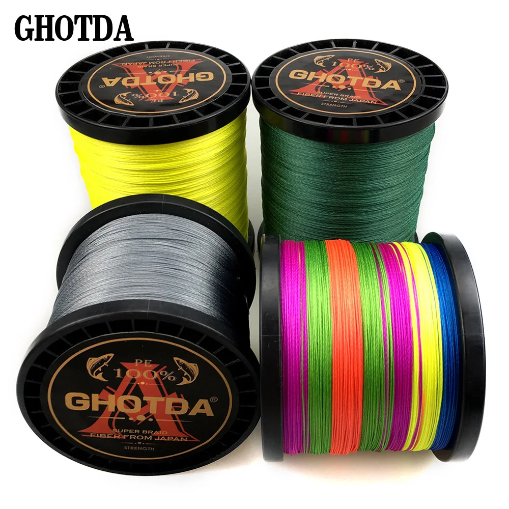 Плетеная рыболовная леска GHOTDA 0 4 # 12 #300M мультифиламентная полиэтиленовая 4/8/9