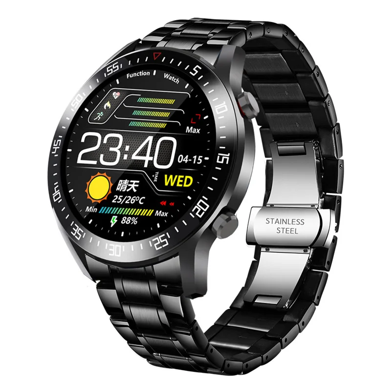 

2021 Steel Band Full circle touch screen Mens Smart Watches IP68 Waterproof Sports Fitness Watch Man Luxury Smart Watch for men