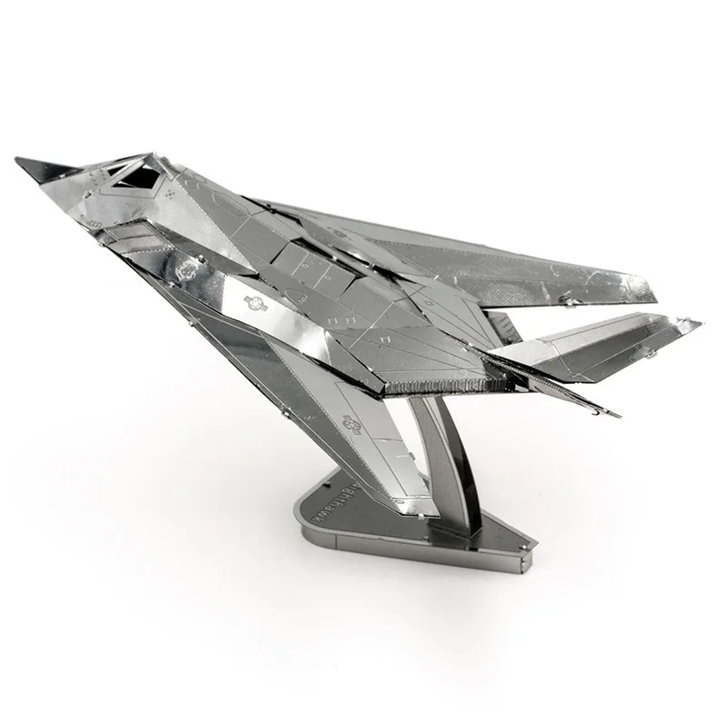 

3D Metal Puzzle Set F-117 Nighthawk Fighter Assembly Puzzle Collection Toy DIY Laser Cutting Model Children Adult Birthday Gift
