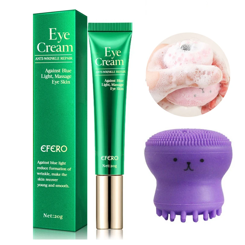 

Eye Cream Anti-Wrinkle Anti-Age Remove Dark Circles Eye Care Against Puffiness And Bags Silicone Face Scrub Washing Brush