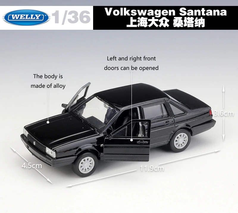 WELLY литый под давлением автомобиль в масштабе 1:36 классический Volkswagen Модель