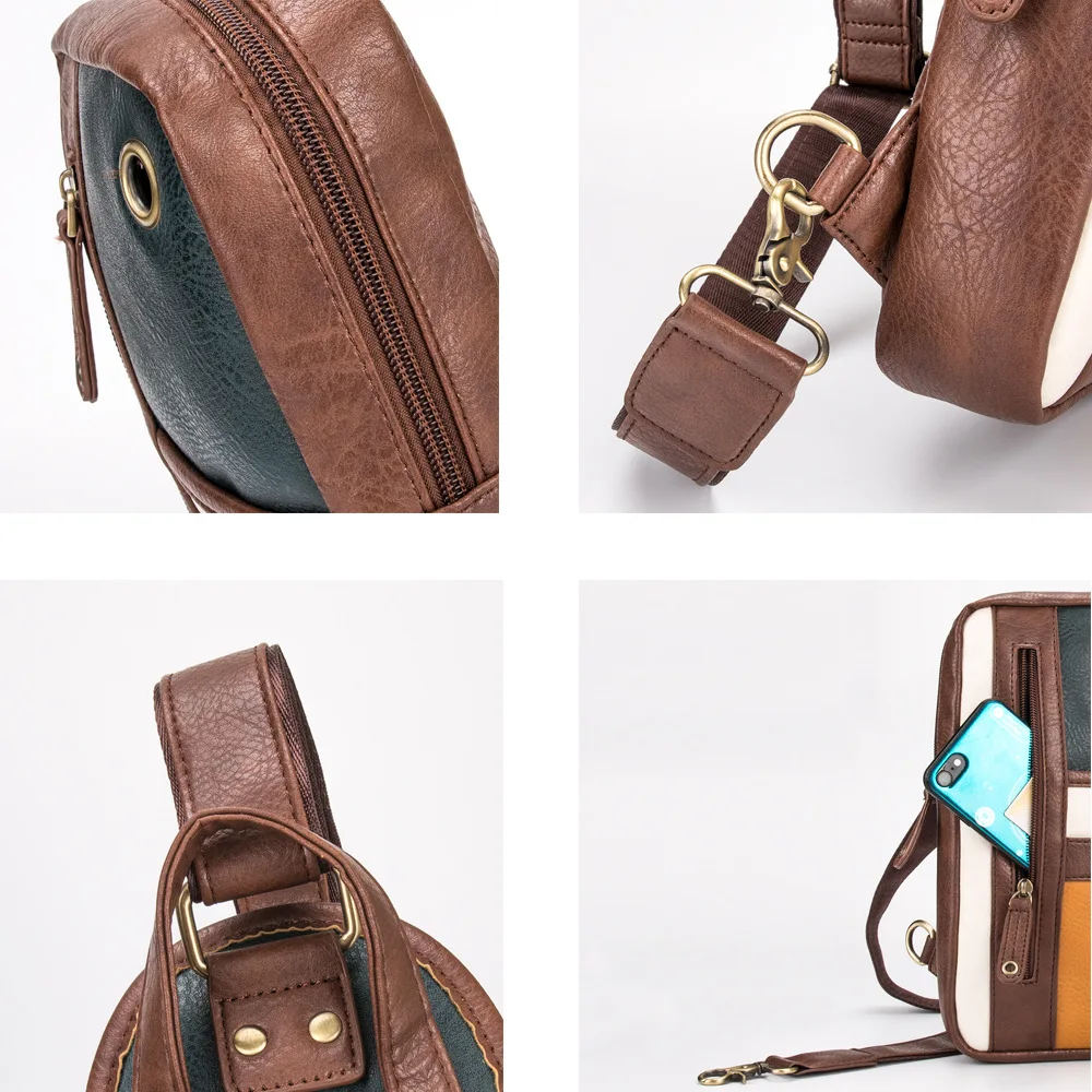 

WEIXIER Men Bag Retro Chest Bag Men's Shoulder Messenger Bag Trendy Men's Casual Travel Totes Ipad backpack Bolso de los hombres