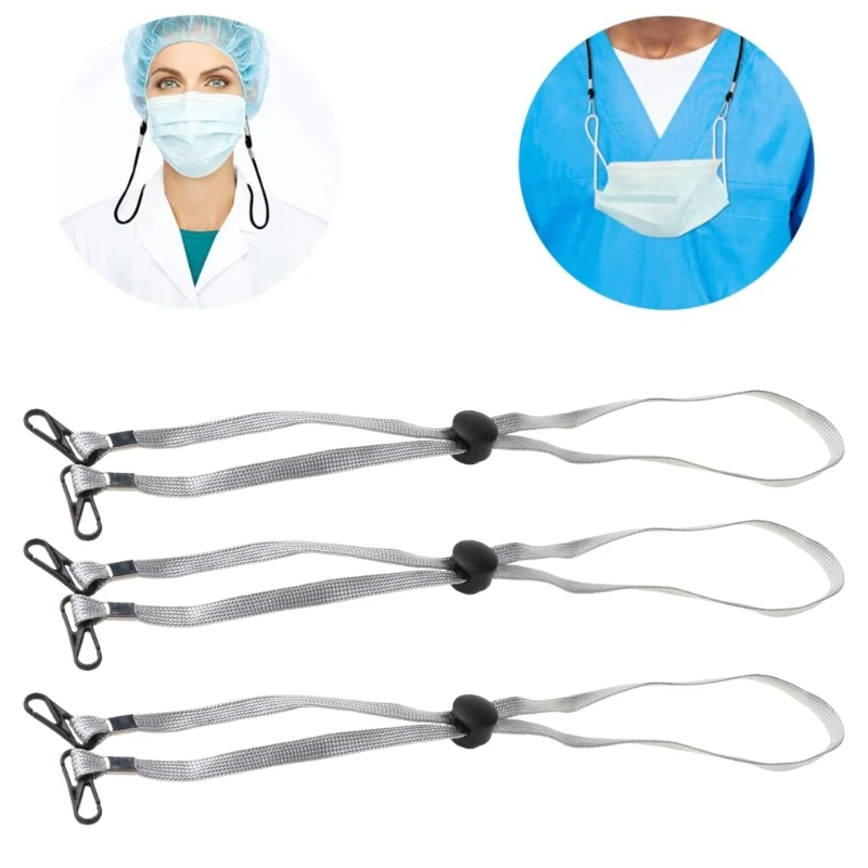 

100Pcs Adjustable Windproof Rope Belt Removable Bucket Hat Buckle Retaining Clip Fastener Multifunction Chin Cord Strap