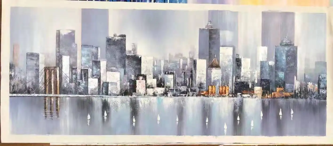 Ручная роспись картина маслом холст пробуждение пейзаж для гостиной настенное