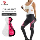 Женские брюки-комбинезоны X-Tiger, из 100% лайкры, весенние, Coolmax, с 3D гелевыми вставками, велосипедные трико для горного велосипеда, велосипедные брюки для мам