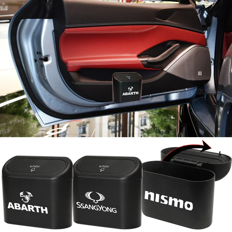 

1pcs Car Abs Pressing Type Square Trash Can Case Storage Box for Volkswagen Polo Tiguan Passat B6 B7 Golf 4 5 6 MK6 Jetta Lavida