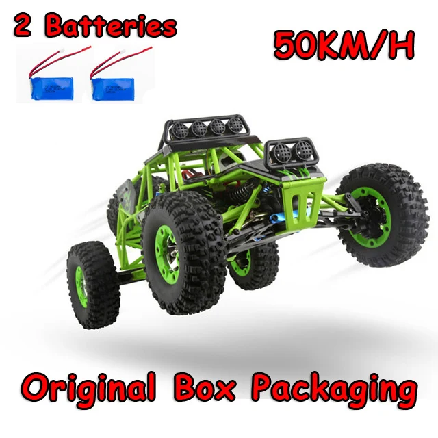 12428 2 battery WLtoys супер мощный Радиоуправляемый автомобиль 12428-B 1:12 2,4G 4WD 50 км/ч Электрический пульт дистанционного управления для скалолазания внедорожника высокоскоростная радиоуправляемая Игрушечная машина - Цвет: 12428 2 battery