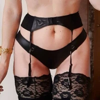 womens sexy lingerie lace garter belt adjustable double breasted elastic waistband black red