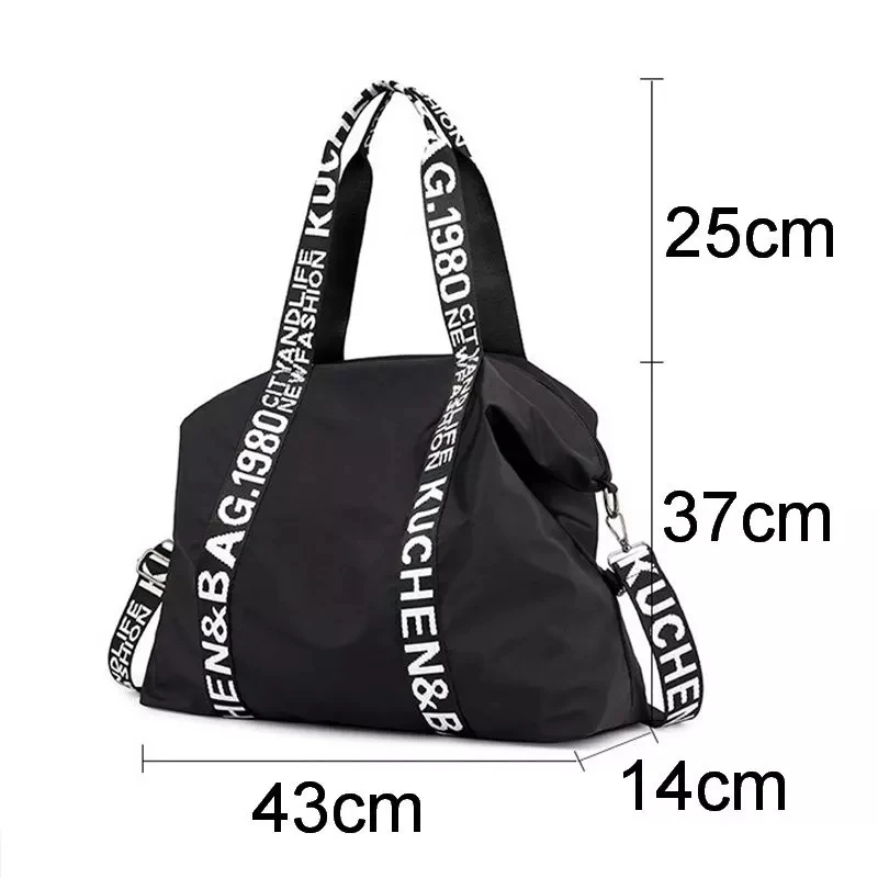 

Outdoor Large Capacity Women Bag Nylon Travel Bag Casual Women Letter Handbags Totes Bag Ladies Shoulder Bag Female Bags