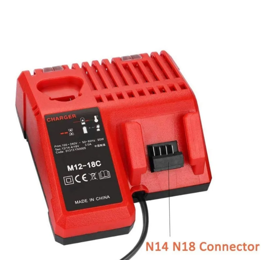 m12 18c li ion battery charger for milwaukee 12 v 14 4v 18v c1418c 48 11 181518281840 m18 m14 m12 lithium battery free global shipping