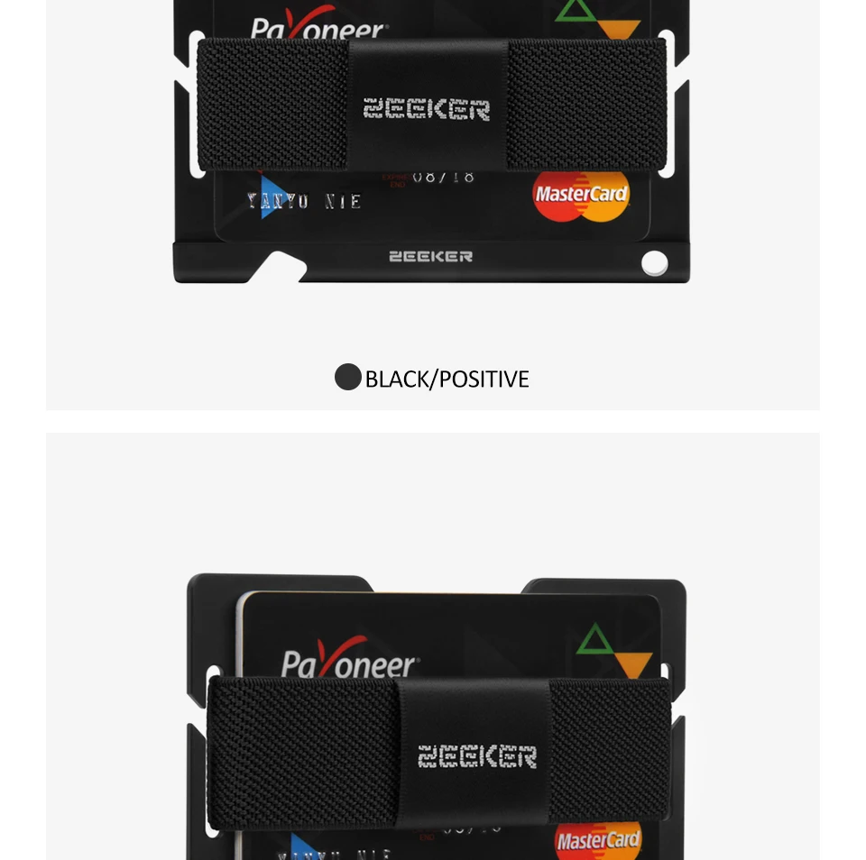 RFID Блокировка держатель кредитной карты металлический передний карман мужской короткий кошелек для Футляр для удостоверения личности визитница тонкий мешок для денег