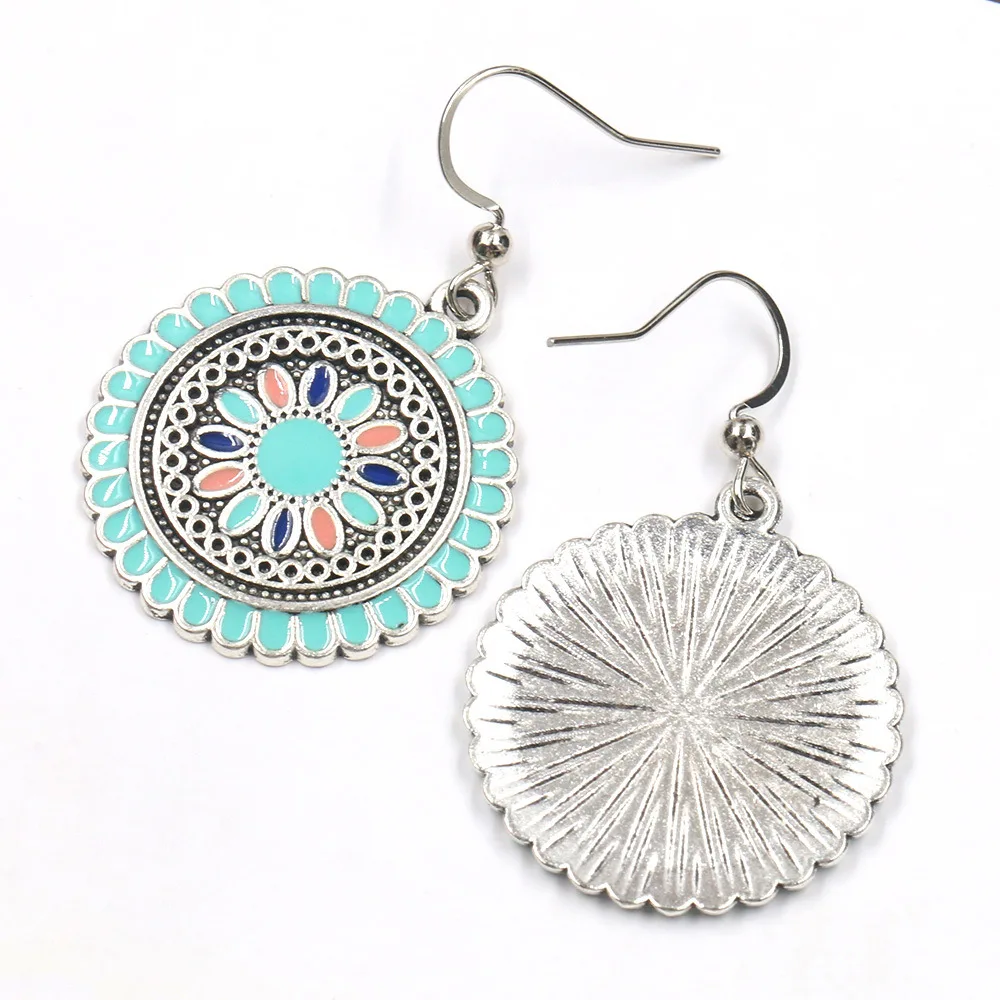 Новые полированные узоры народного искусства маленькие свежие серьги в форме