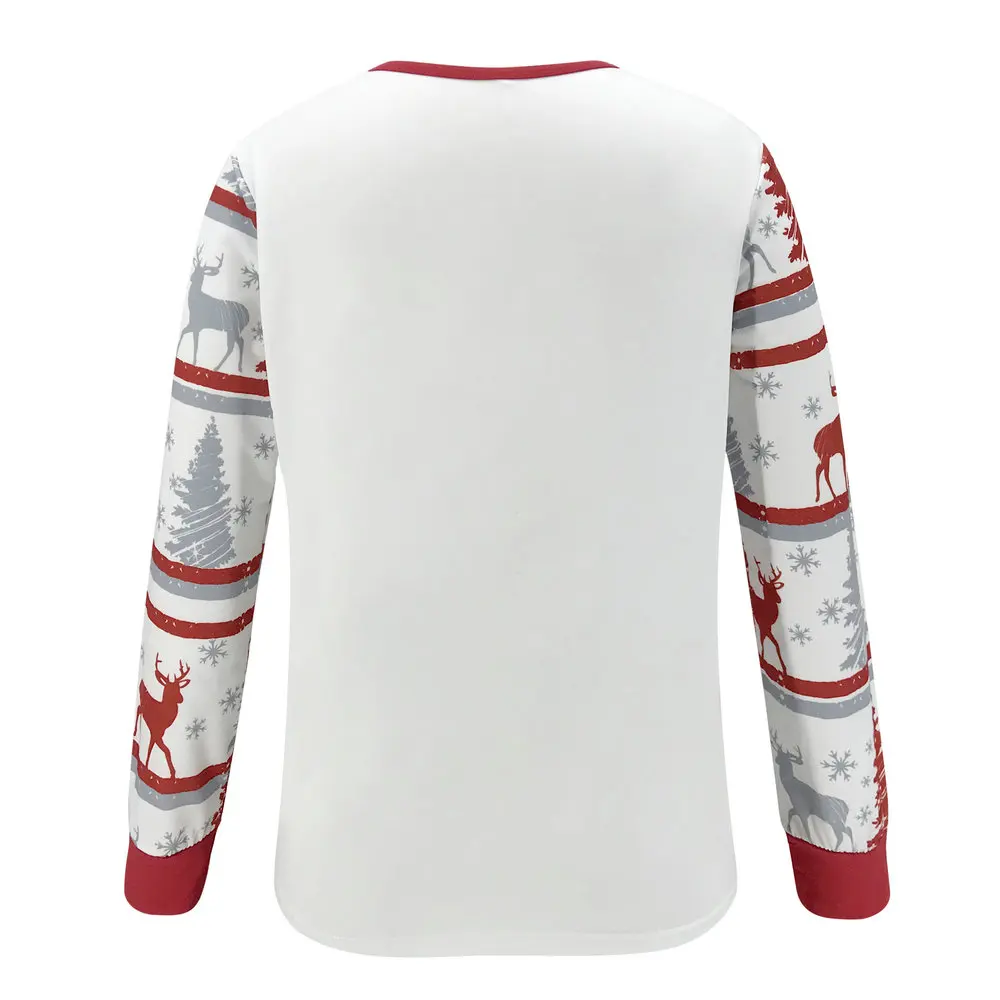 Рождественские пижамы для всей семьи комплекты забавные рождественские топы с