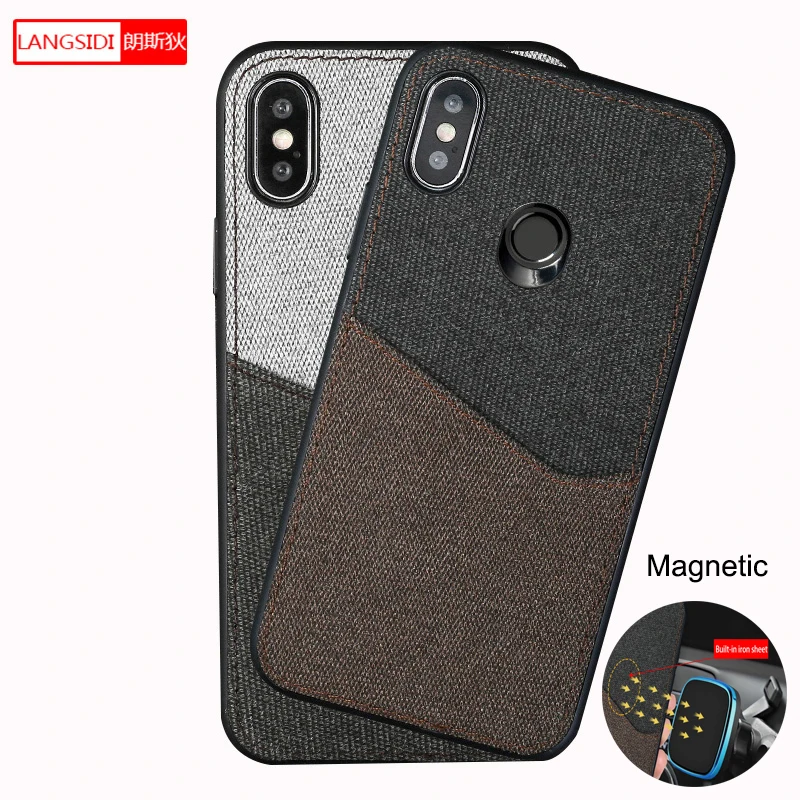 canvas magnetic card phone case for xiaomi redmi note 9s 9 pro 8 8t 10 business cover for mi 9t 9 se 11 ultra 10 poco x3 pro f3 free global shipping
