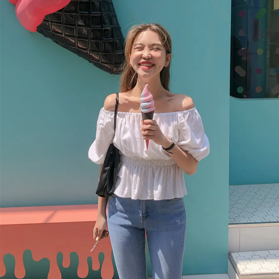 Новая весенняя винтажная белая рубашка женские большие Топы женская блузка с