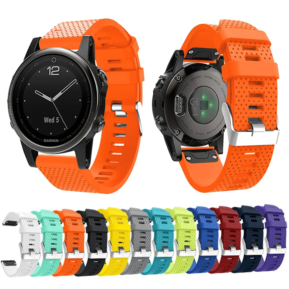20 26 22 мм ремешок для часов Garmin Fenix 6X 6 6S Pro 5X 5 5S Plus 3 HR часы быстросъемный силиконовый