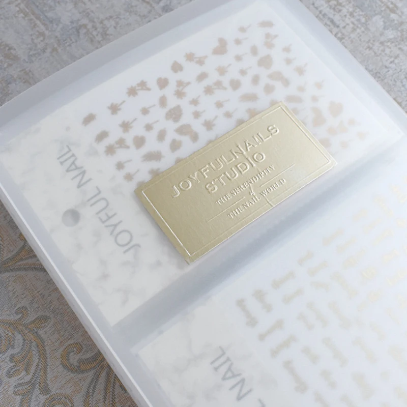 Полупрозрачные наклейки для ногтей альбом с 80 отделениями хранения легкий