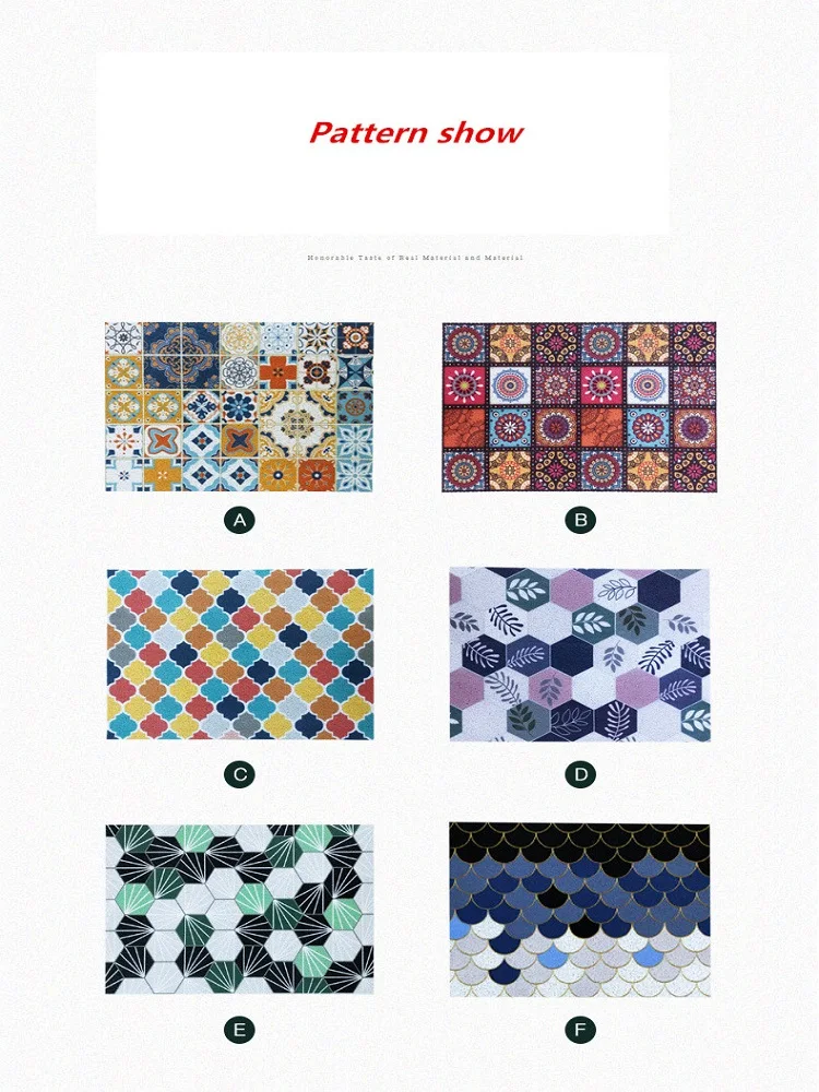 

Dust-proof washable PVC wire loop door mat Non-slip waterproof Kitchen mat bathroom Doorway carpet Bohemia DIY carpet customize