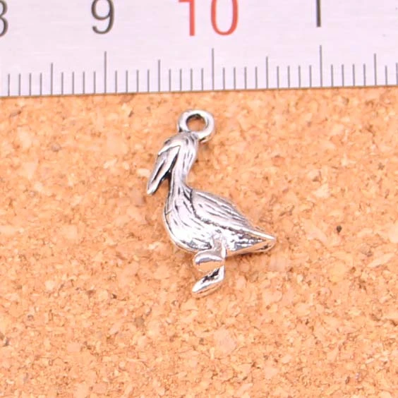 24 шт пеликан морская птица подвеска металлический сплав DIY Изготовление ожерелий