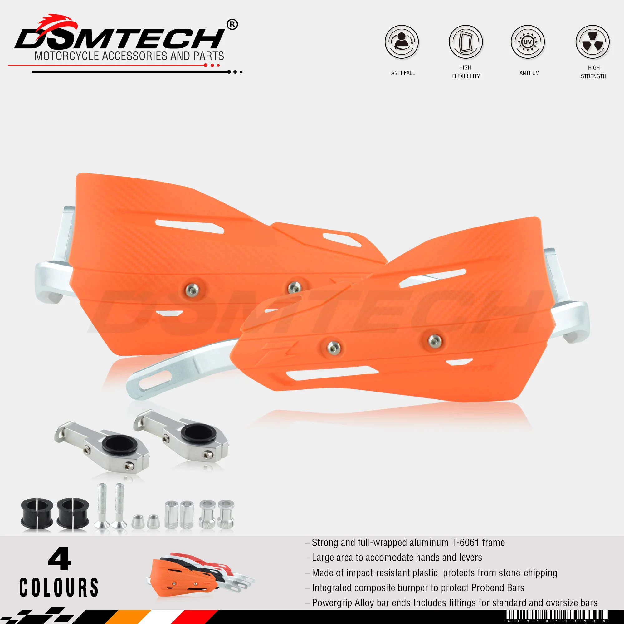 

DSMTECH P-ZETA Pro handguards for motorcycle fit for 7/8"22mm Handlebar1-1/8 28mm Fat Bar CR XR YZ WR EX TTR CRF WRF EXC DRZ