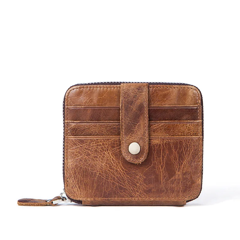 Мужской кошелек на молнии деловой женский клатч женпосылка к из бычьей кожи