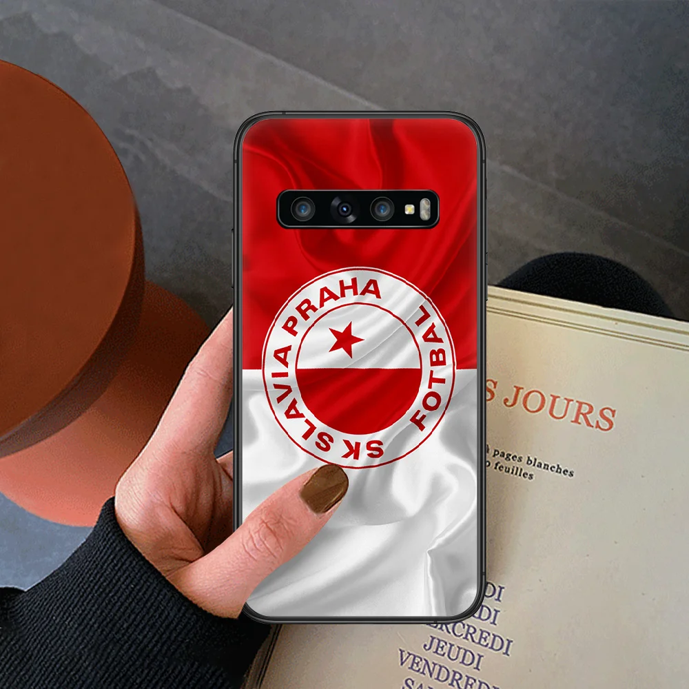 

Sk Slavia Praha Czech Republic Phone Case For Samsung Galaxy Note S 8 9 10 20 Plus E Lite Uitra black Funda Soft Cover Fashion