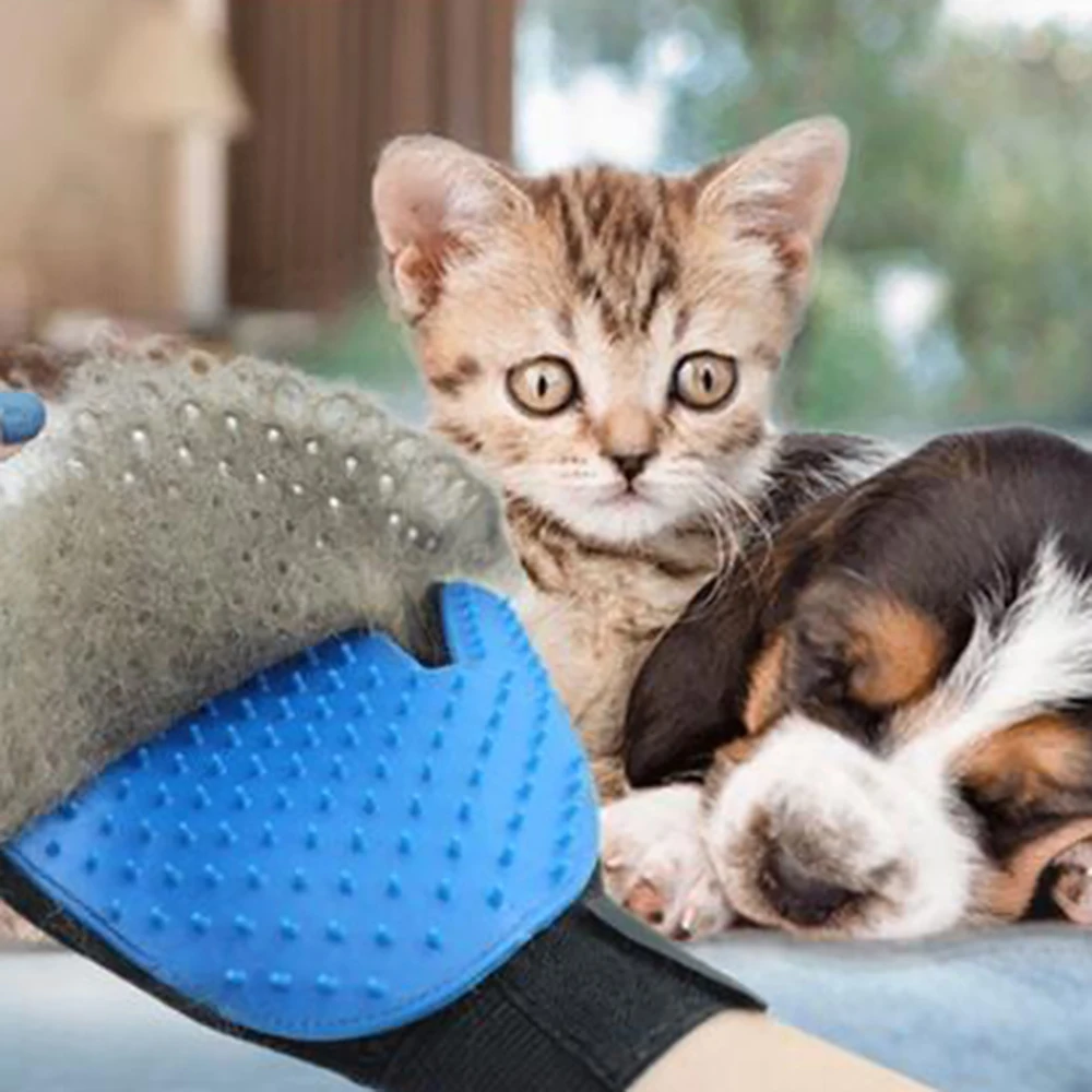 Мягкая силиконовая щетка для домашних животных уход за перчаткой ухода