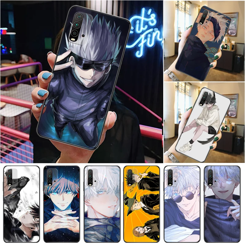 

Jujutsu Kaisen Yuji Itadori Satoru Gojo Sukuna Fushiguro Megumi Phone Case For Xiaomi Redmi 9 9T 9A Pro Funda Back Cover Coque